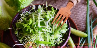 Миниатюра к статье Витаминный салат с капустой и огурцом — подробный рецепт с фото